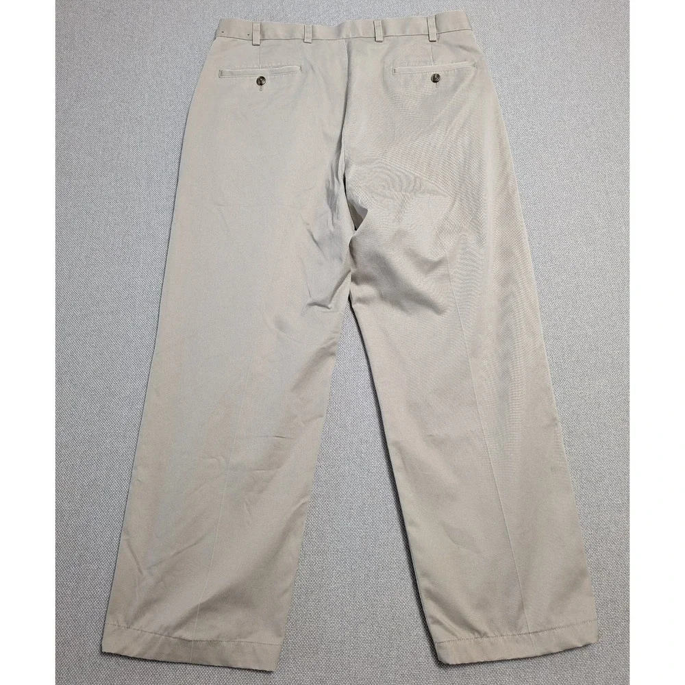 Brooks Brothers Pants Men's 35x30 Khaki Advantage Hudson Chino Flat Front Cotton